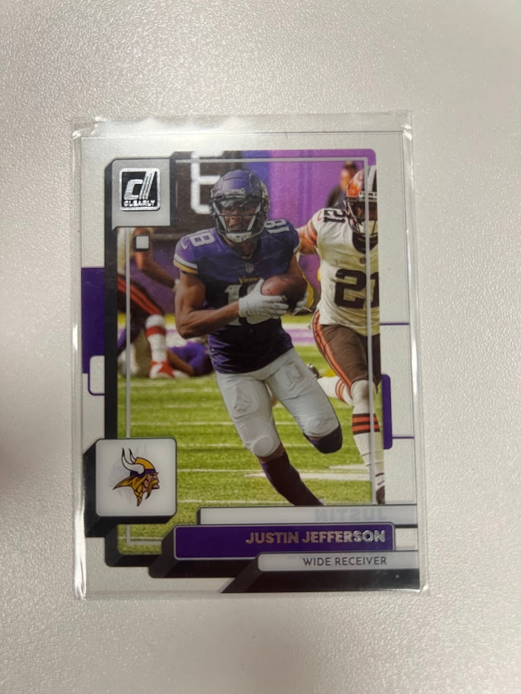 2022 Panini Clearly Donruss Football Justin Jefferson Minnesota Vikings #32 NFL Card