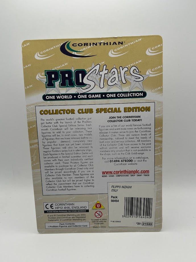 Filippo Inzaghi - Corinthian Football Figure - Italy Away - PRO956 - ProStars Collector Club Special Edition