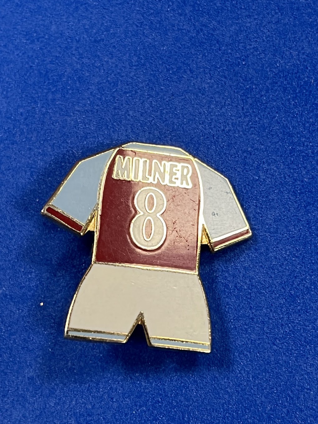 James Milner #8 Aston Villa Kit - Pin Badge