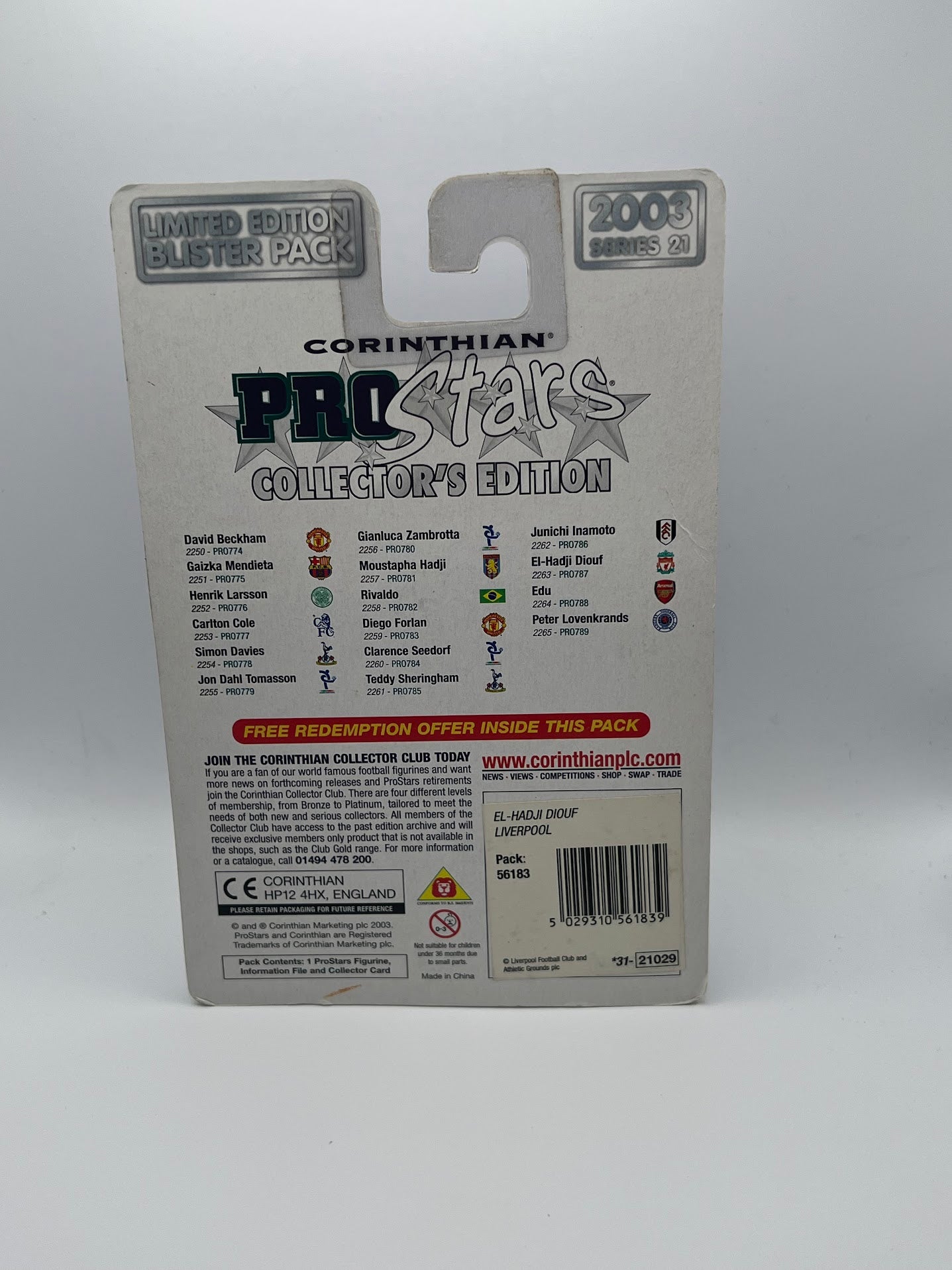 El-Hadji Diouf - ProStars Corinthian Figure - Liverpool - Series 21 - PRO787