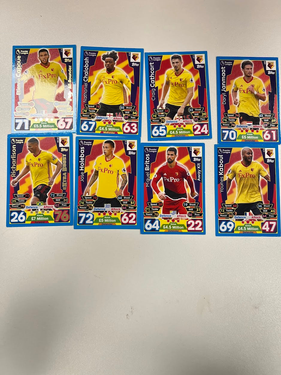 8x Watford - Topps Match Attax Football Cards