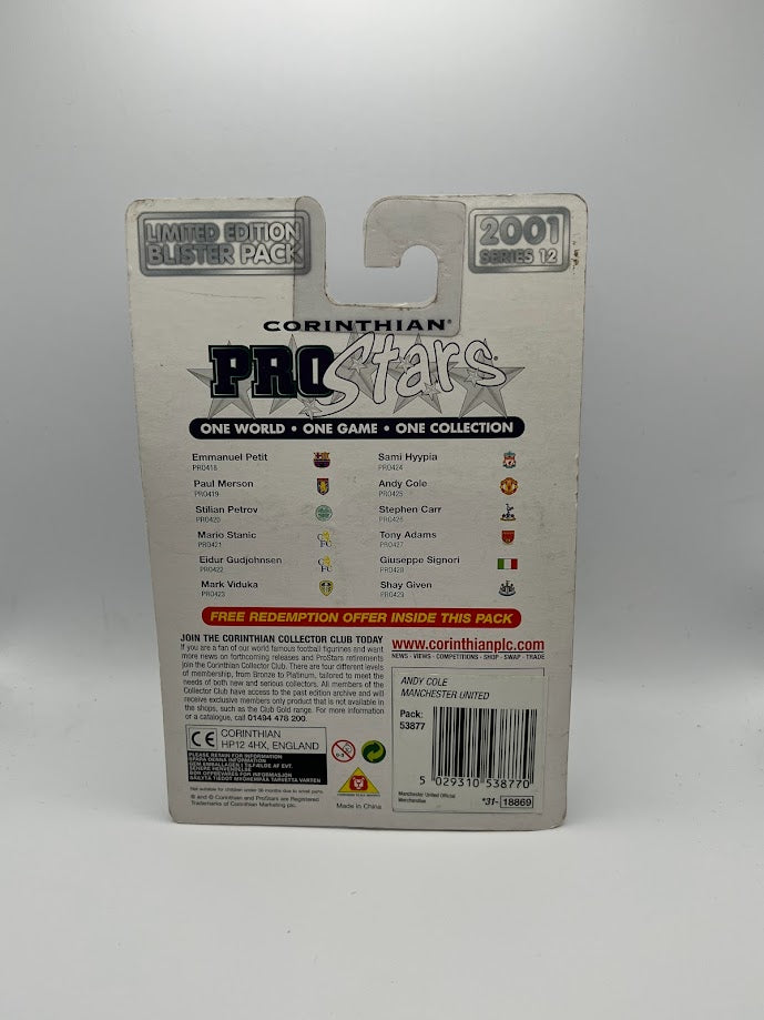 Andy Cole Corinthian Football Figure - Manchester United - PRO425 - Collectible