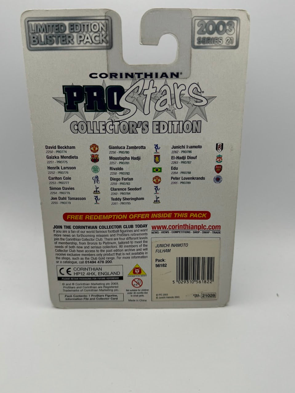 Junichi Inamoto - ProStars Corinthian Figure : Fulham - Series 21 - PRO786