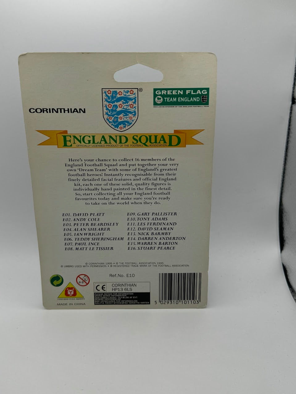 Tony Adams - CORINTHIAN HEADLINERS BLISTER - England - E10