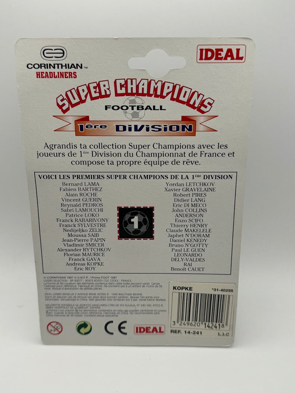 Andreas Kopke - Corinthian Football Figure - Marseille - FRA036 - Collectible