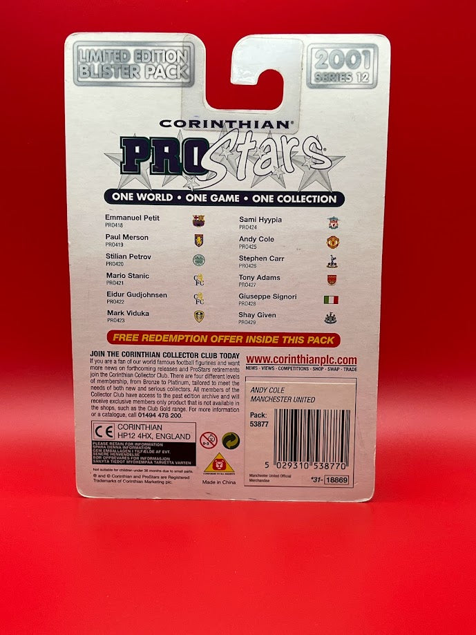 Andy Cole Corinthian Football Figure - Manchester United - PRO425 - Collectible