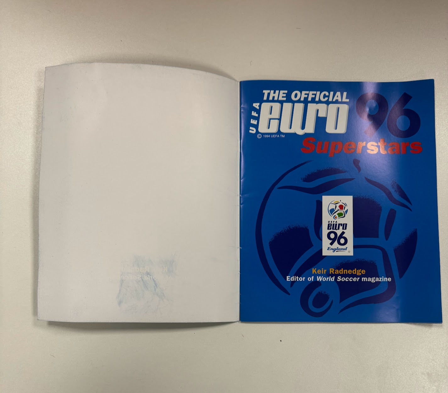 The Official Euro 96 Superstars Book - Euro 96 Memorabilia