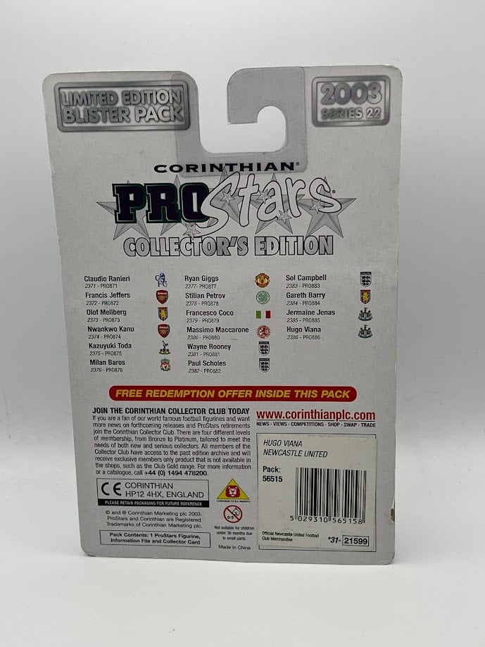 HUGO VIANA - CORINTHIAN PROSTARS COLLECTOR'S EDITION - NEWCASTLE UNITED - PRO886