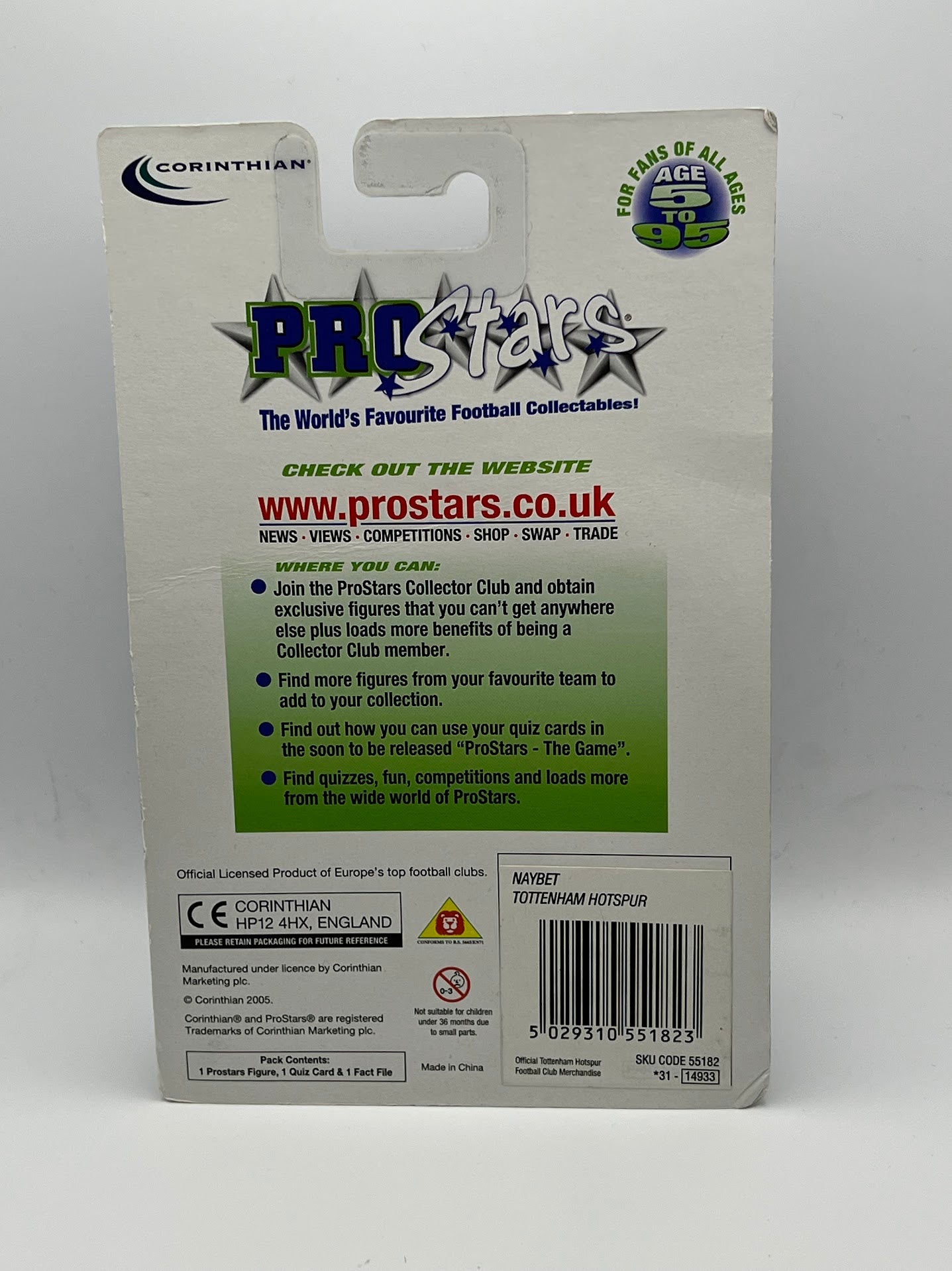 Noureddine Naybet - Corinthian ProStars Football Figure - Tottenham - PR052 - Collectible - Quiz Game