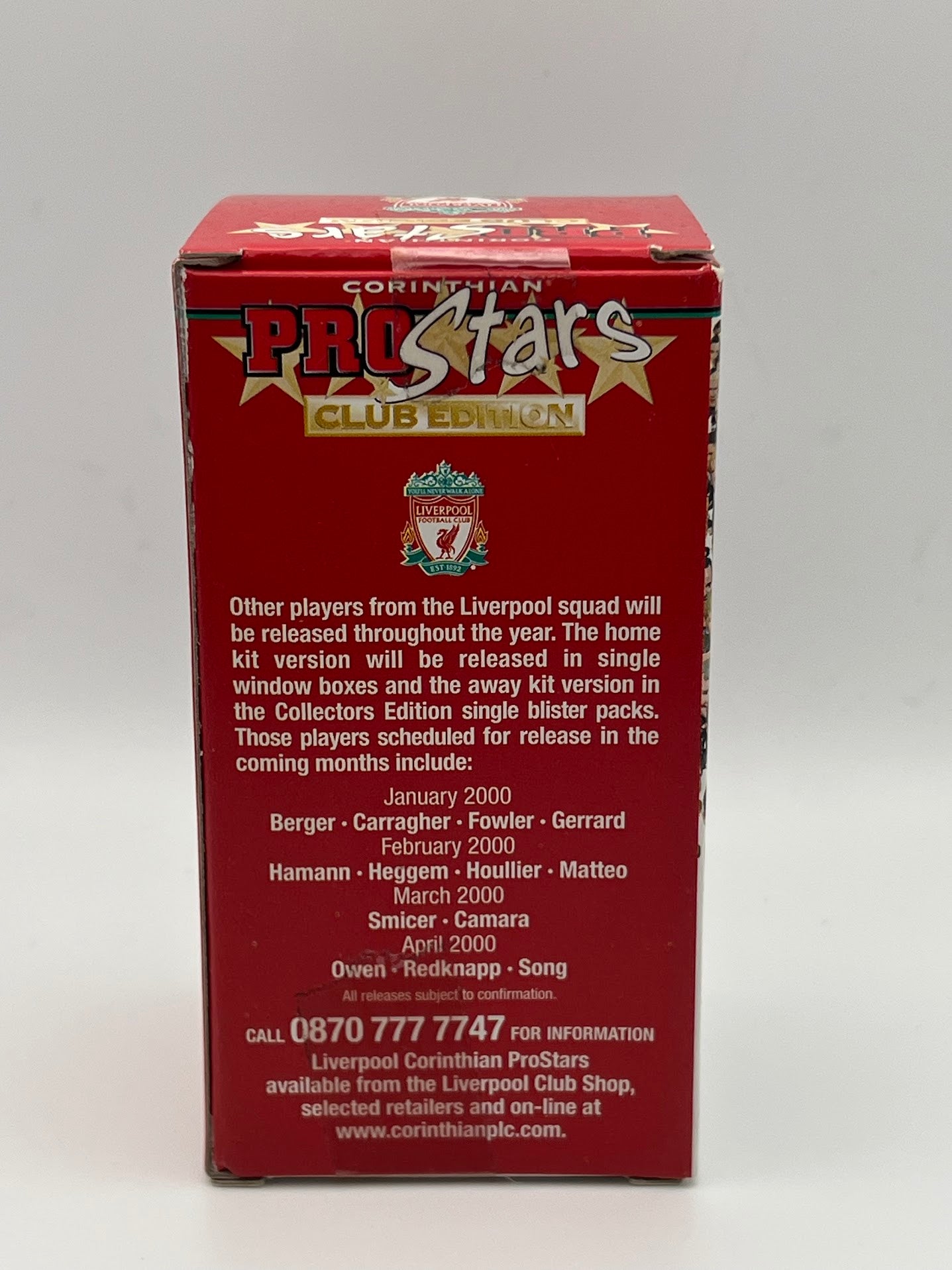 Sander Westerveld - Corinthian ProStars CLUB GOLD CLUB EDITION 2000 - LIVERPOOL - CG049