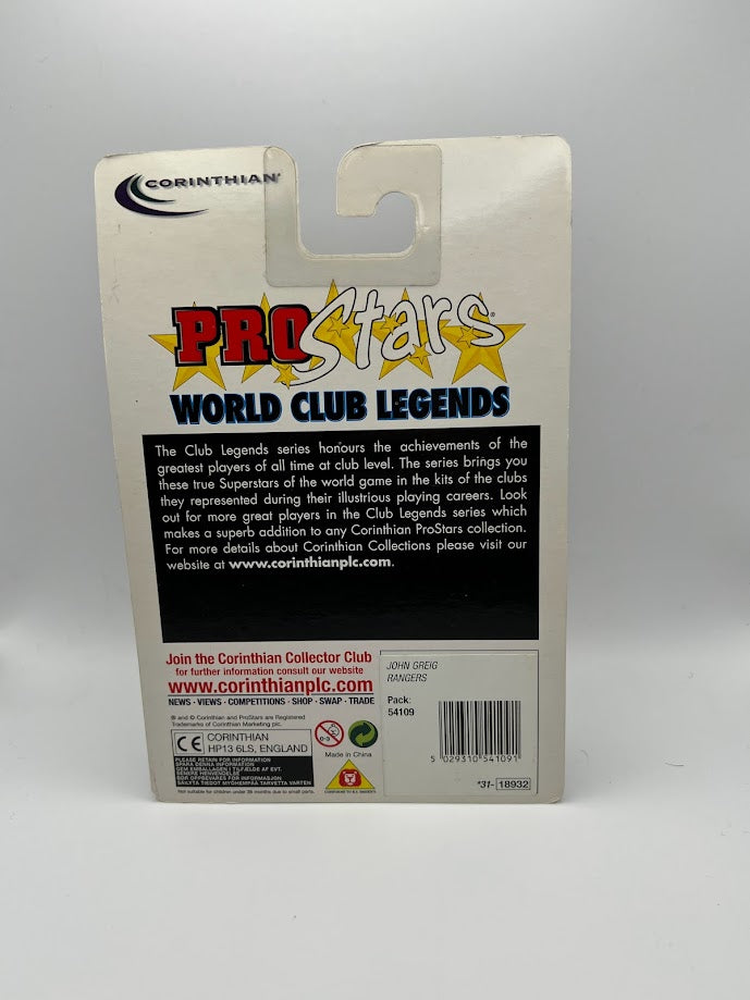 John Greig - Corinthian Football Figure - Rangers - ProStars World Club Legends - PRO449 - Collectible