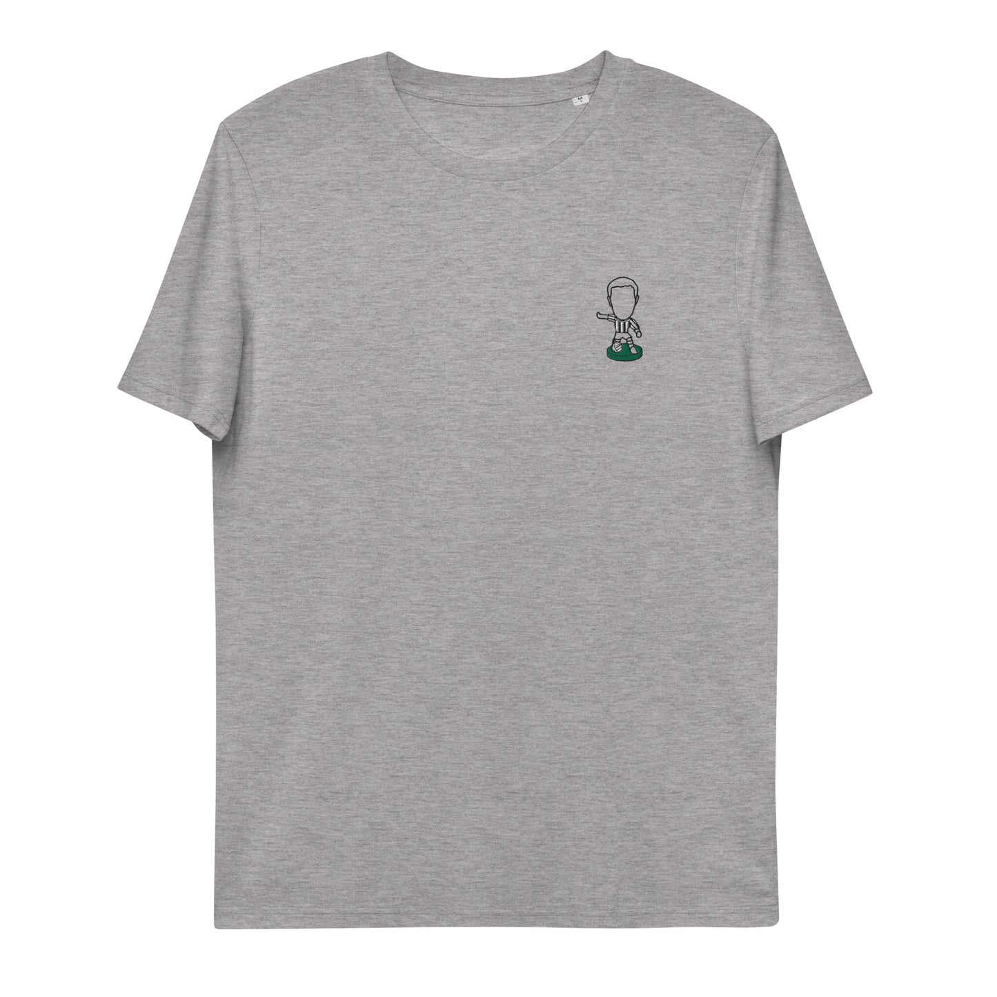 Tyneside Stripes (Black Outline) - Embroided - Unisex Organic Cotton Football T-Shirt - Newcastle United Inspired