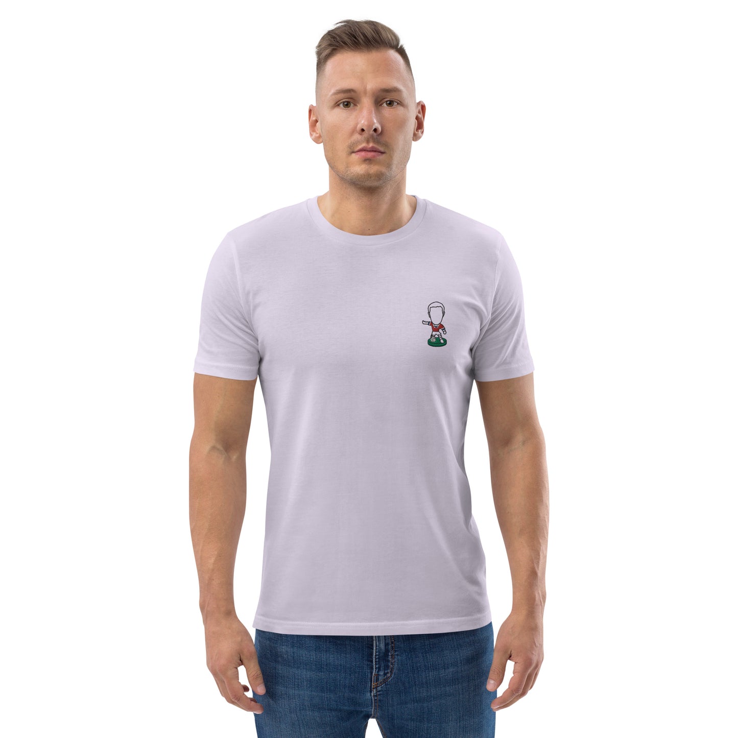 Teeside Red (Black Outline) - Embroided - Unisex Organic Cotton T-Shirt