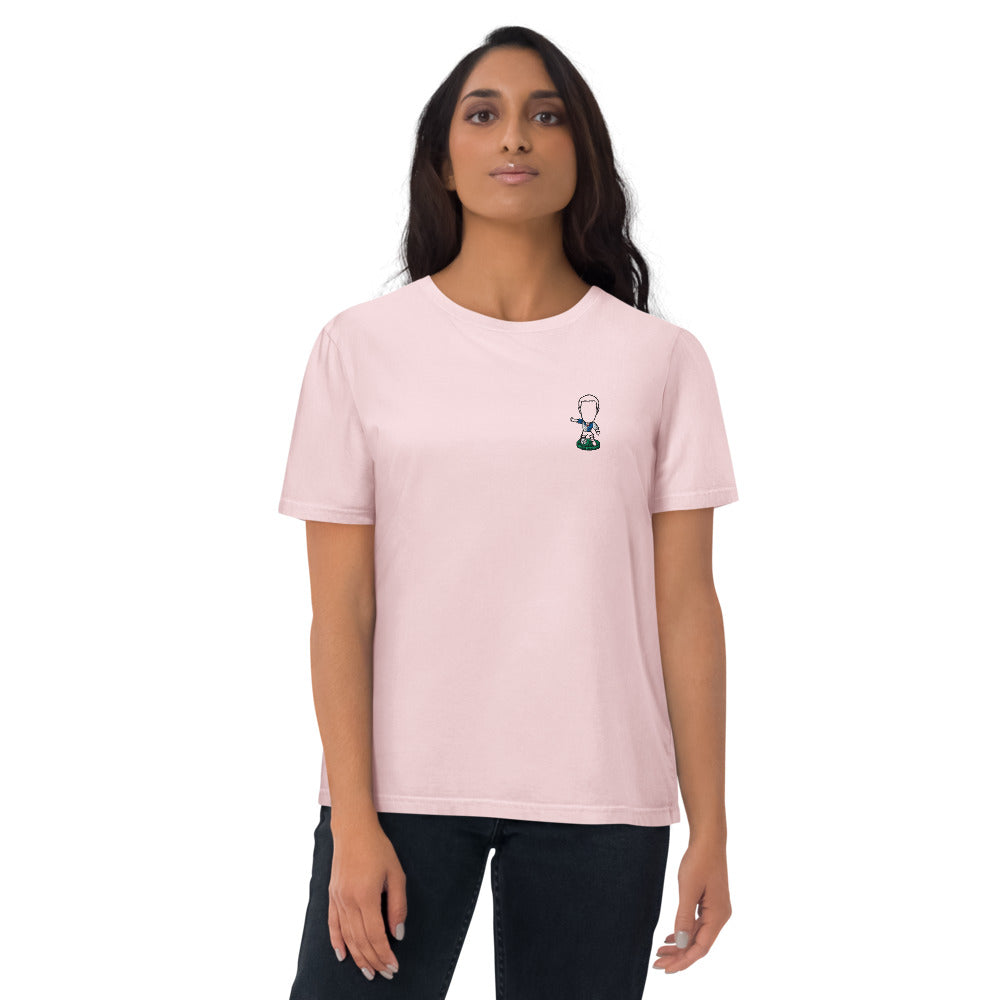 Lancashire Pride (Black Outline)- Blackburn Rovers Inspired Design - Embroidered - Unisex Football Organic Cotton T-Shirt