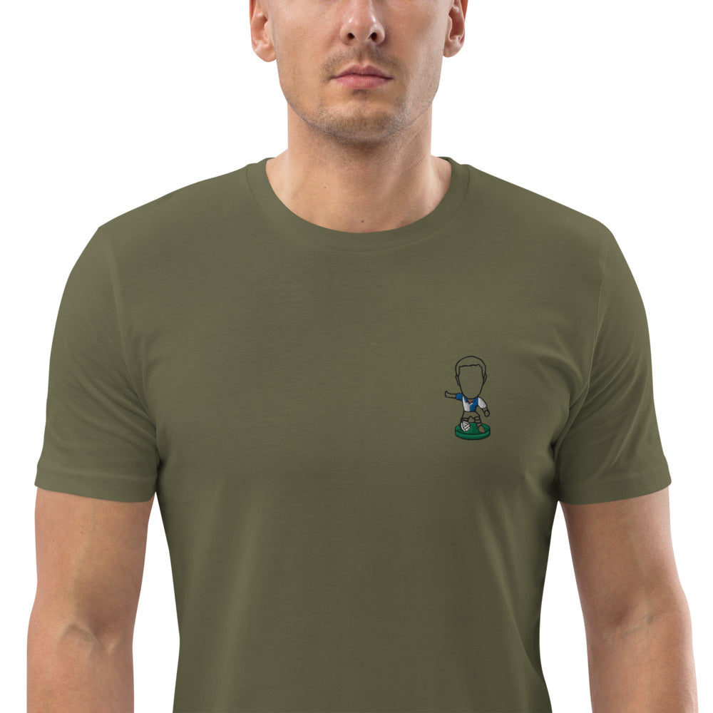 Lancashire Pride (Black Outline)- Blackburn Rovers Inspired Design - Embroidered - Unisex Football Organic Cotton T-Shirt