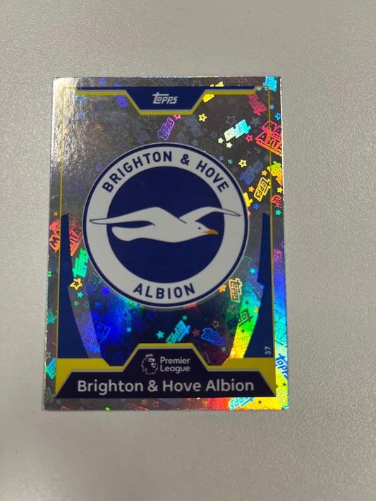 Brighton & Hove Albion Badge Foil/Shiny - Topps Match Attax Football Card