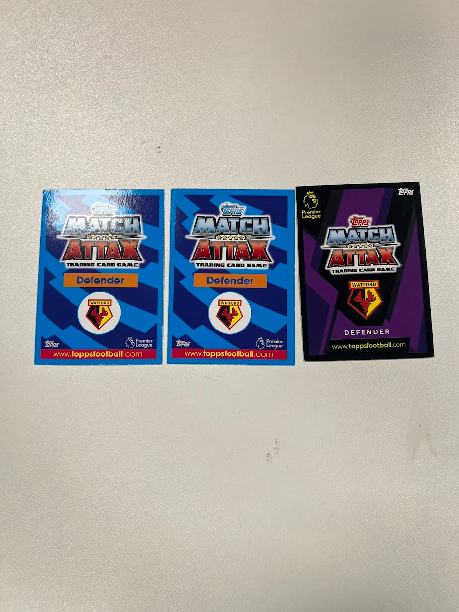 3x Watford Topps Match Attax Football Cards