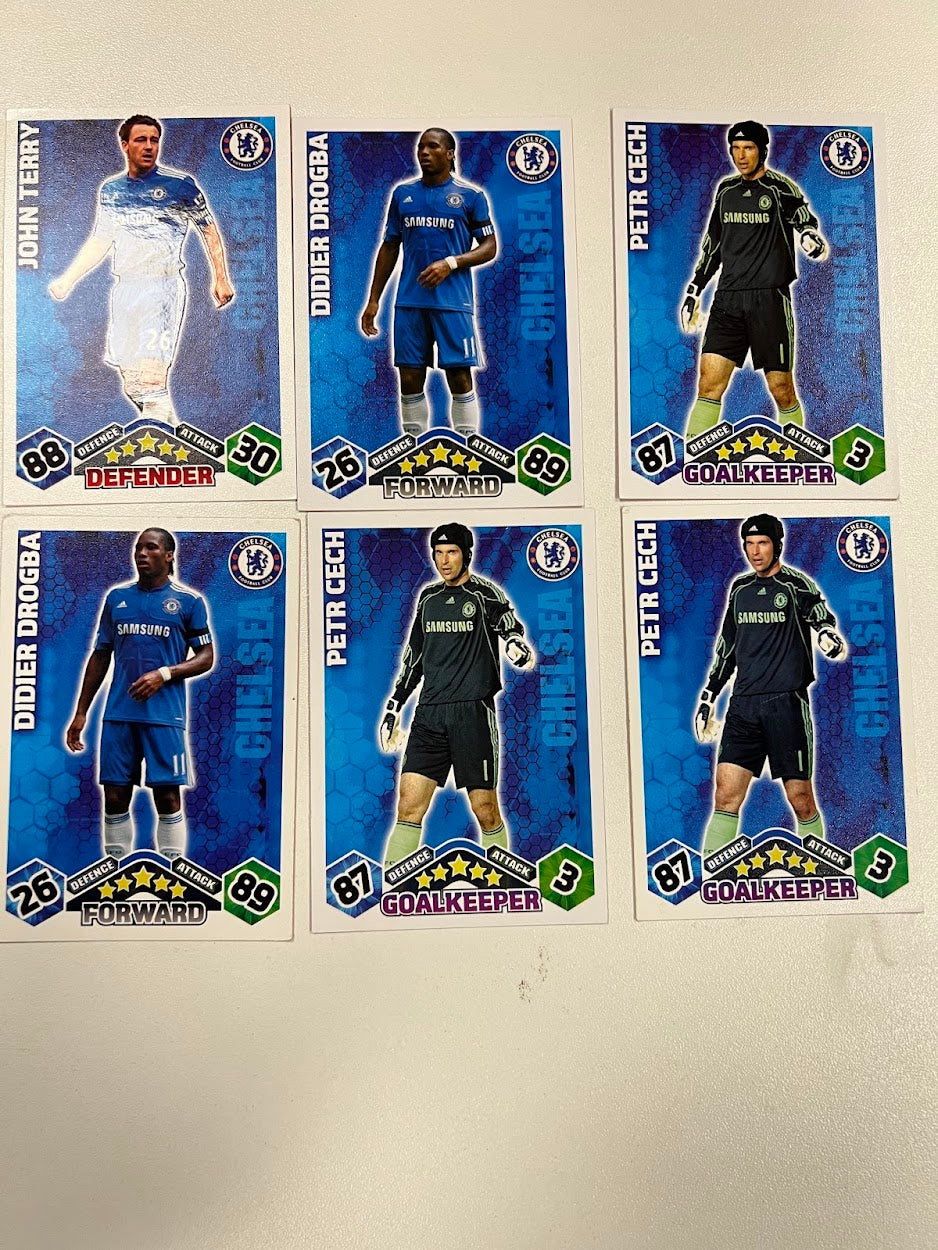 6x Chelsea Topps Match Attax Football Cards