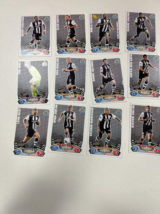 12x Newcastle United Topps Match Attax Football Cards