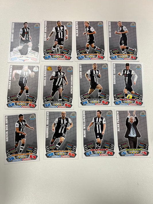 12x Newcastle United Topps Match Attax Football Cards