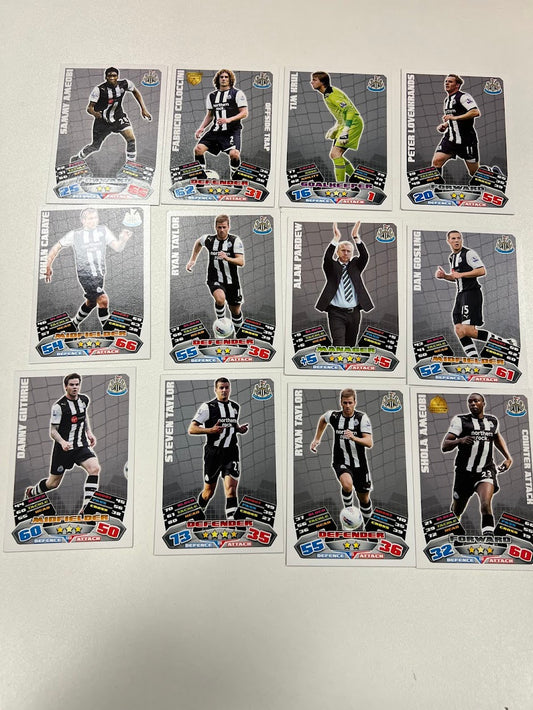 12x Newcastle United Topps Match Attax Football Cards