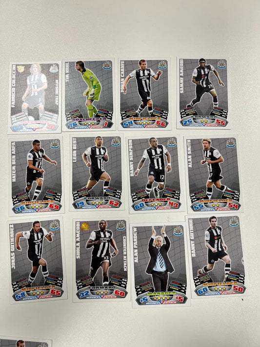 12x Newcastle United Topps Match Attax Football Cards