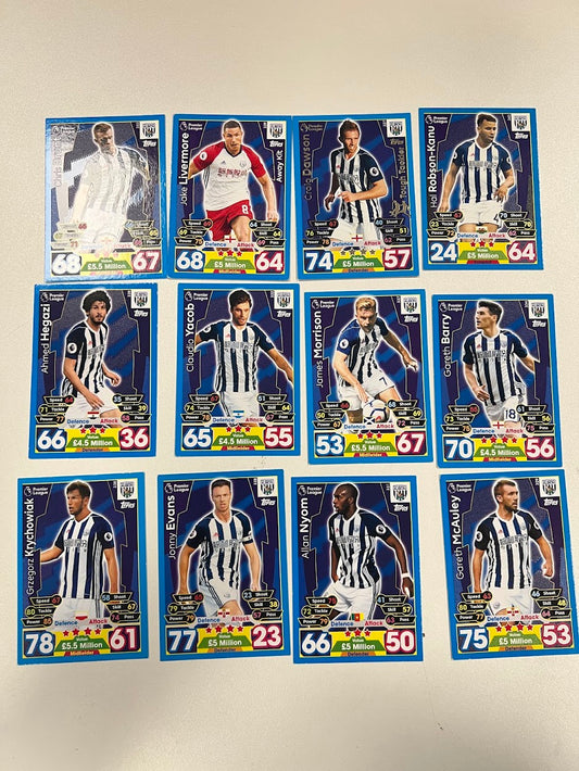 12x West Bromwich Albion - Topps Match Attax Football Cards