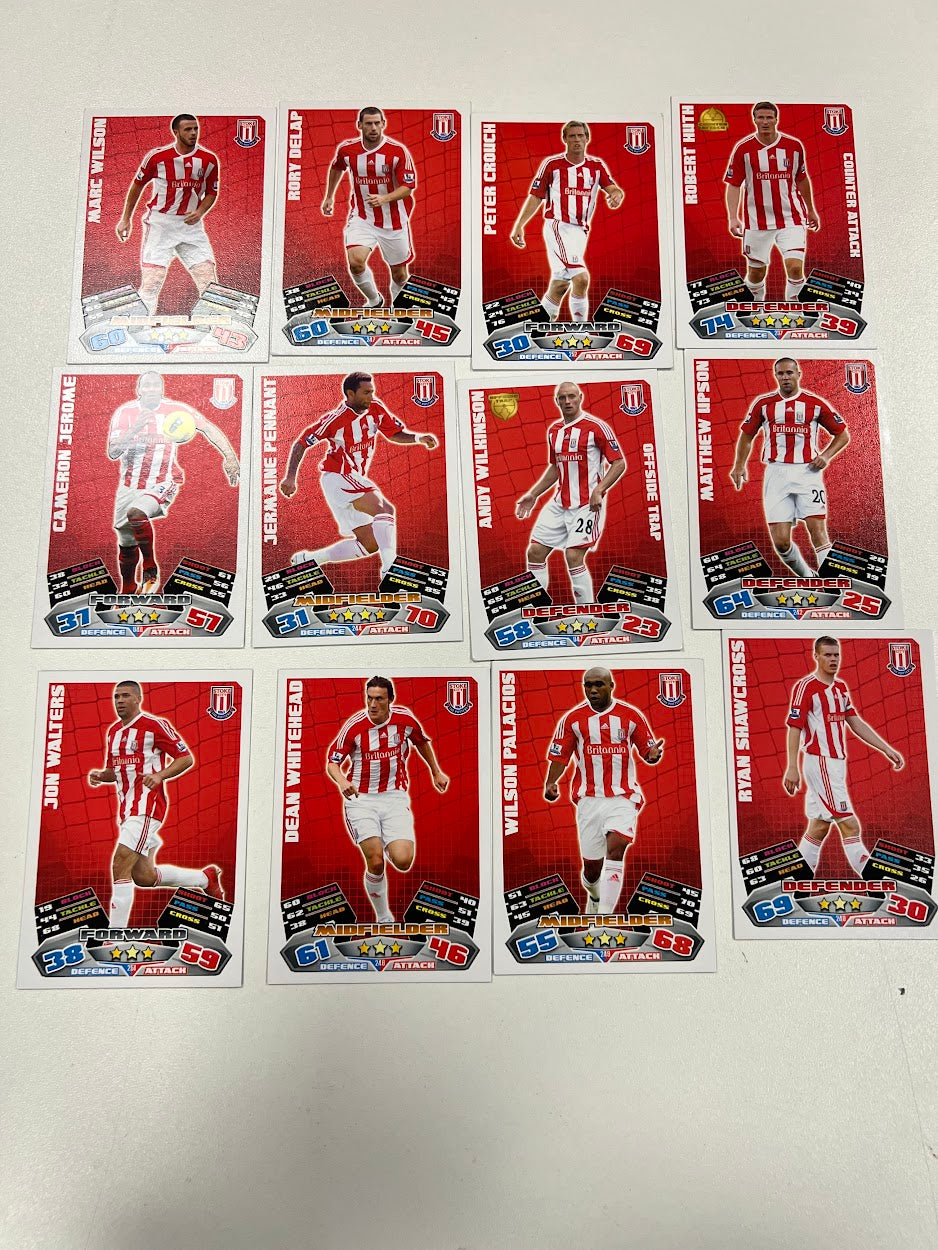 12x Stoke City - Topps Match Attax Football Cards