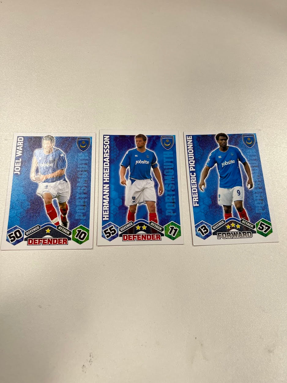 3x Portsmouth Topps Match Attax Football Cards