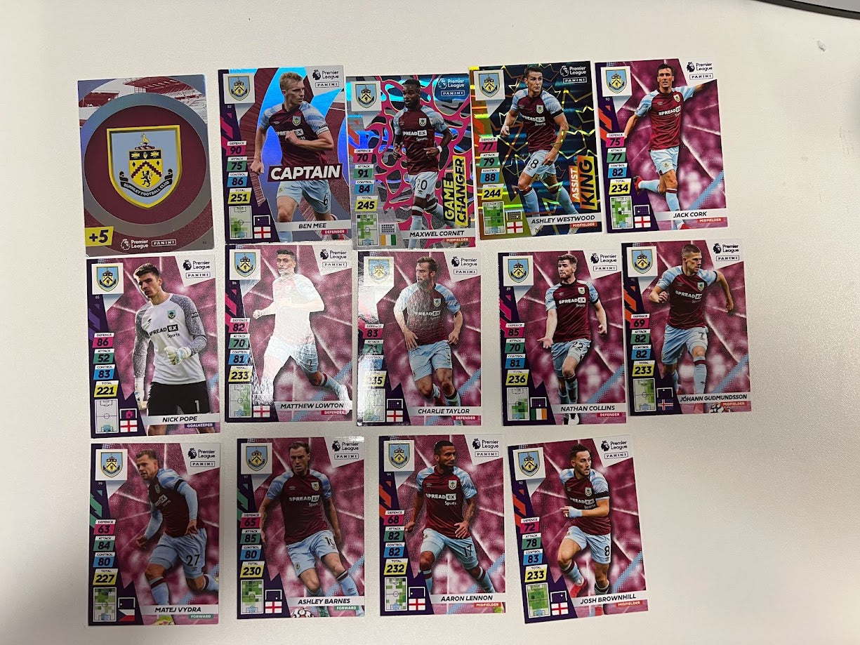 Burnley - Panini Adrenalyn XL Premier League Plus Cards 21/22
