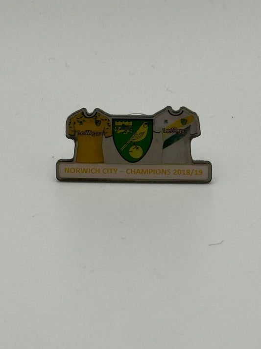 Norwich City Champions - 2018/19 Pin Badge