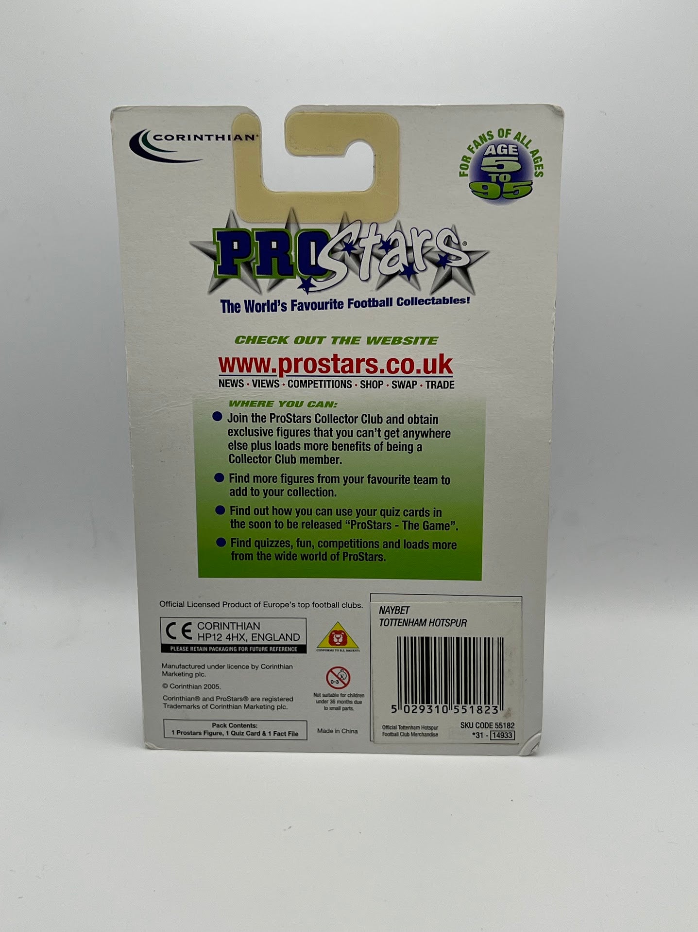 Noureddine Naybet - Corinthian ProStars Football Figure - Tottenham - PR052 - Collectible - Quiz Game