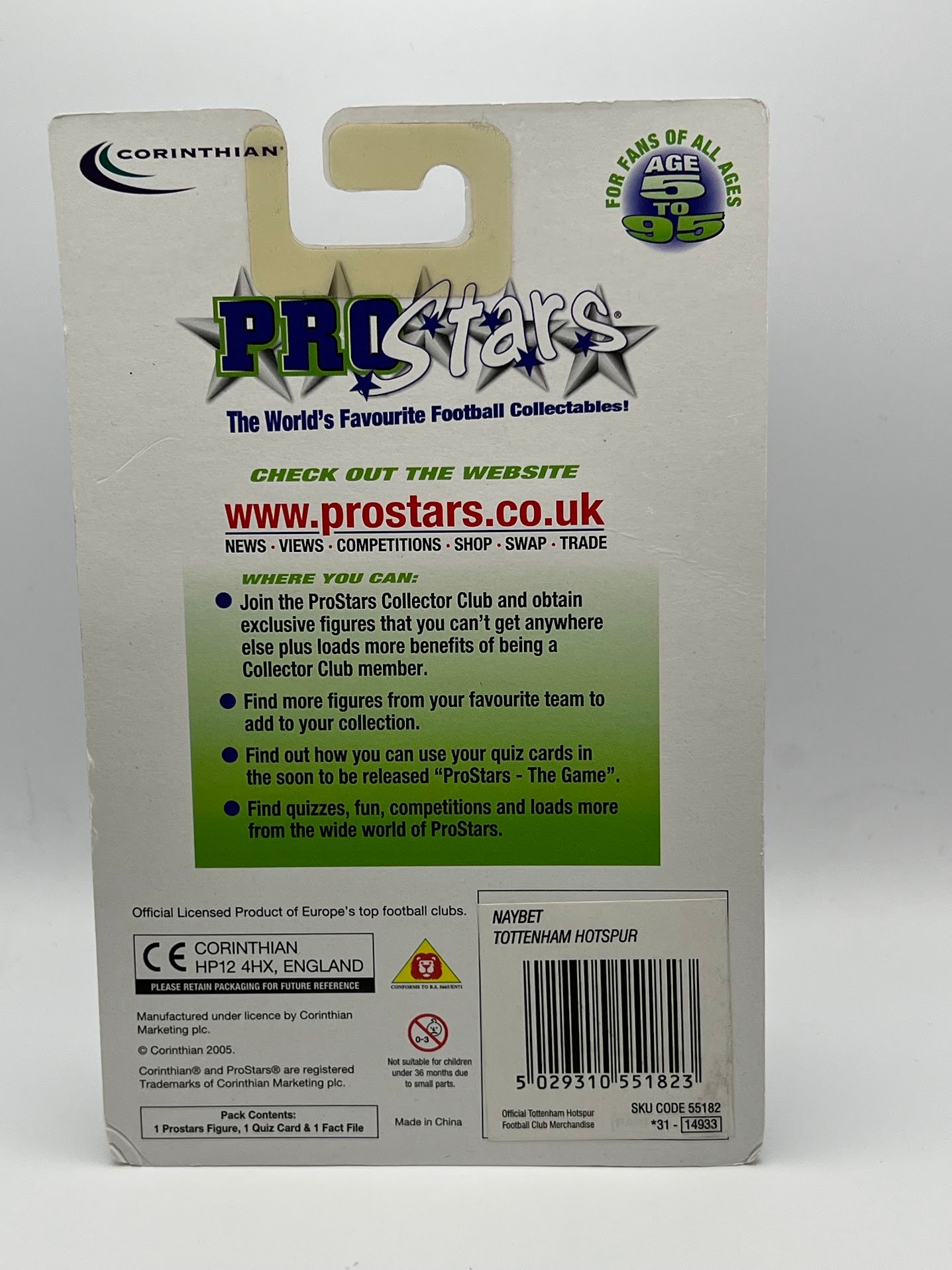 Noureddine Naybet - Corinthian ProStars Football Figure - Tottenham - PR052 - Collectible - Quiz Game