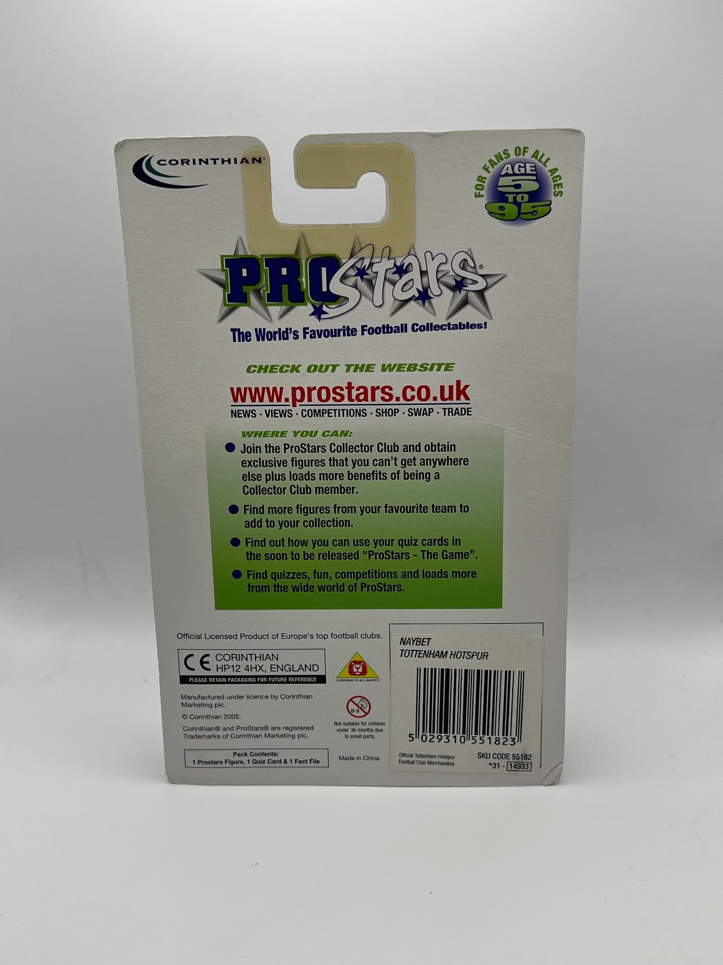 Noureddine Naybet - Corinthian ProStars Football Figure - Tottenham - PR052 - Collectible - Quiz Game