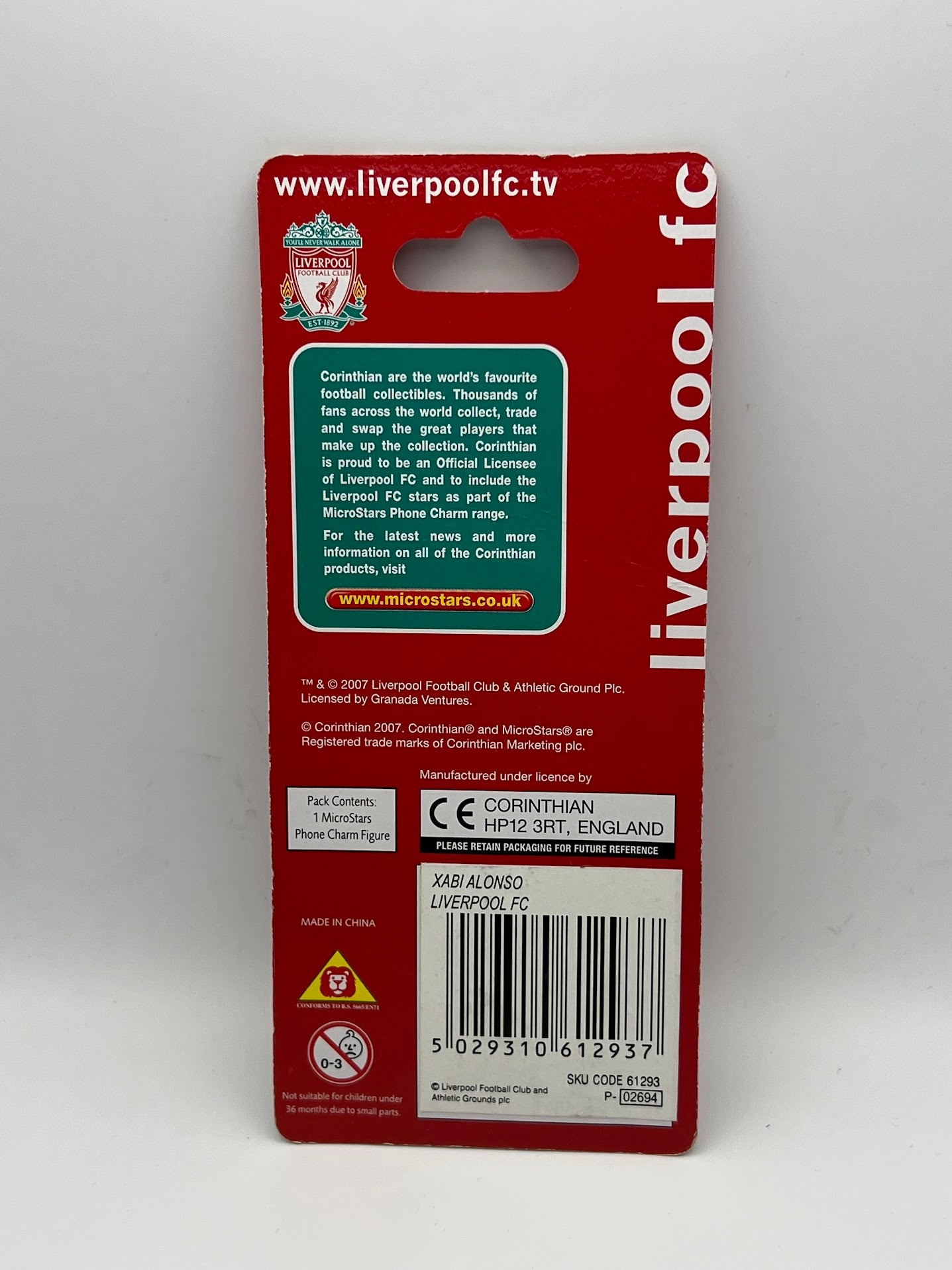 Xabi Alonso - Unopened Liverpool Corinthian Figure Phone Charm/Keyring - MicroStars